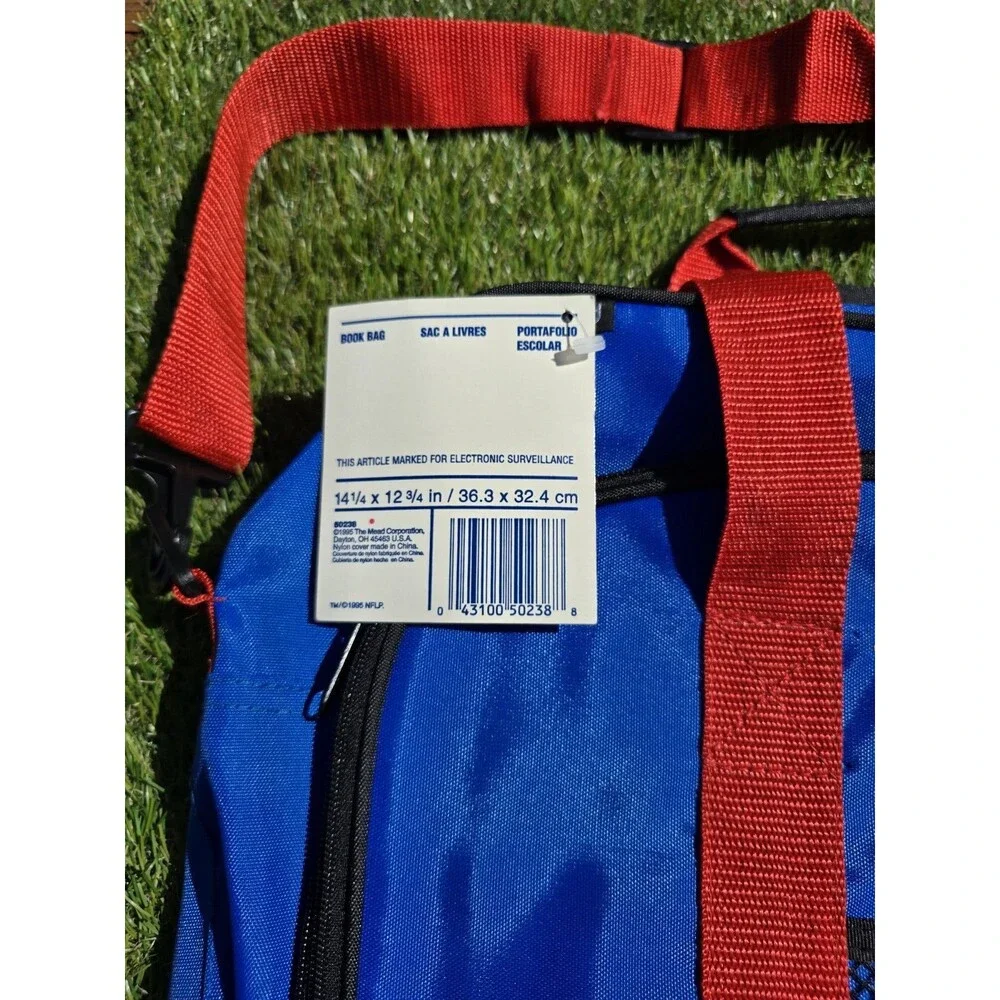 1990s Mead NFL New England Patriots Messenger Carry-on Gym Laptop Book Bag NWT